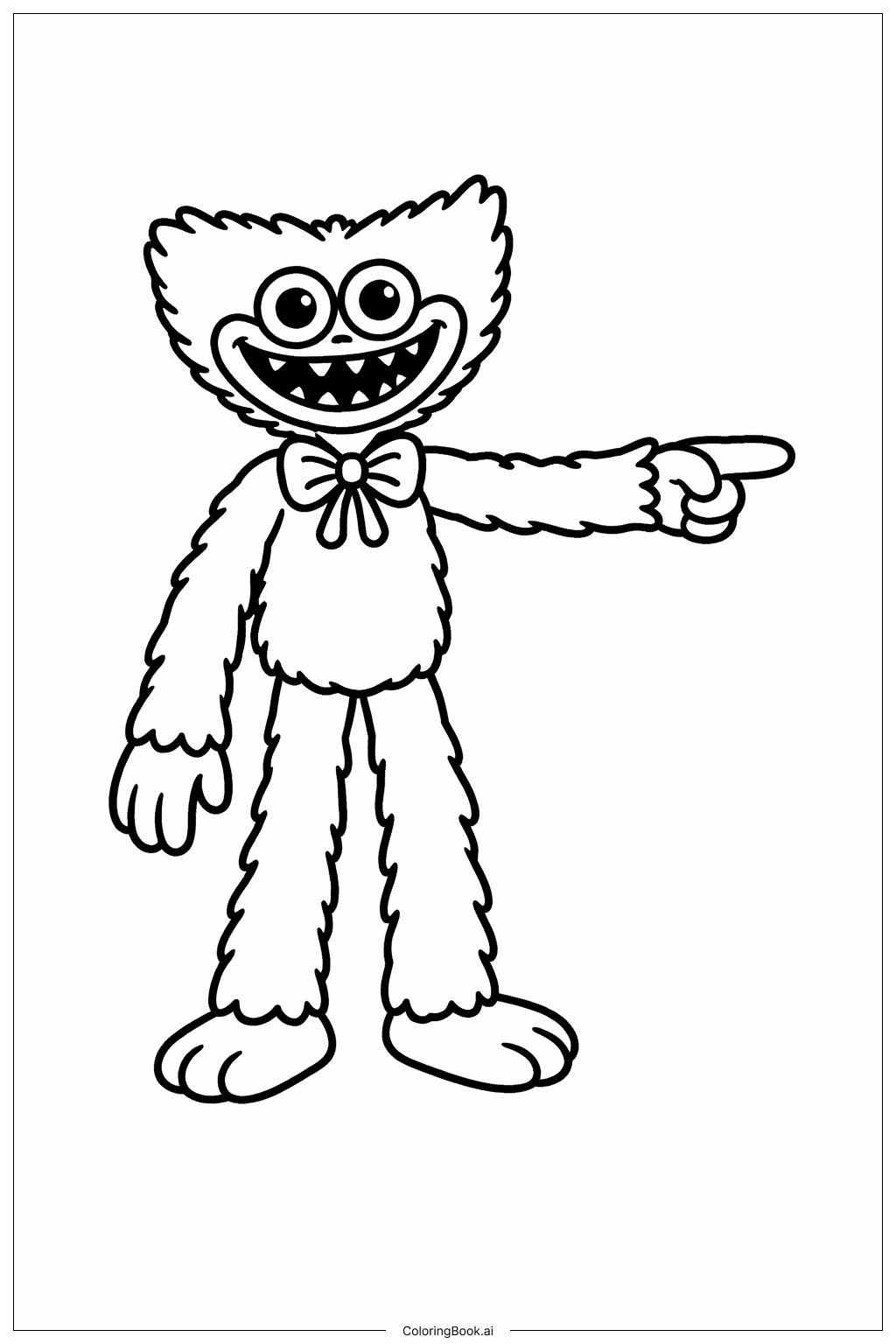 허기 워기 가리키기 색칠공부 페이지