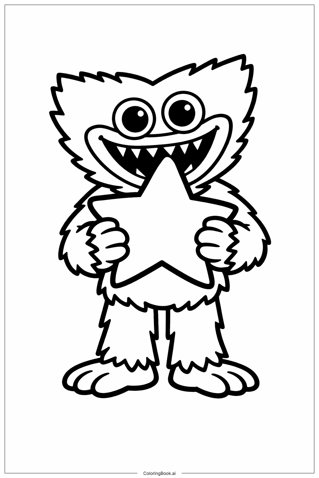 별과 함께 하는 허기 우기 색칠공부 페이지