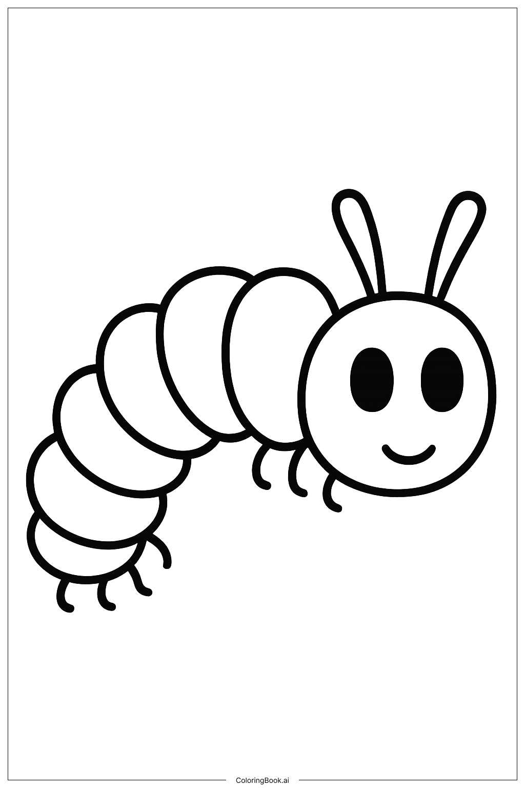 Chenille Affamée avec Antennes