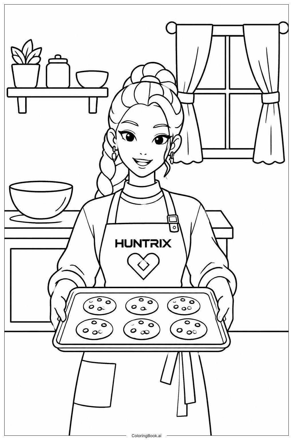  Huntrix Kekse backen Ausmalseite 