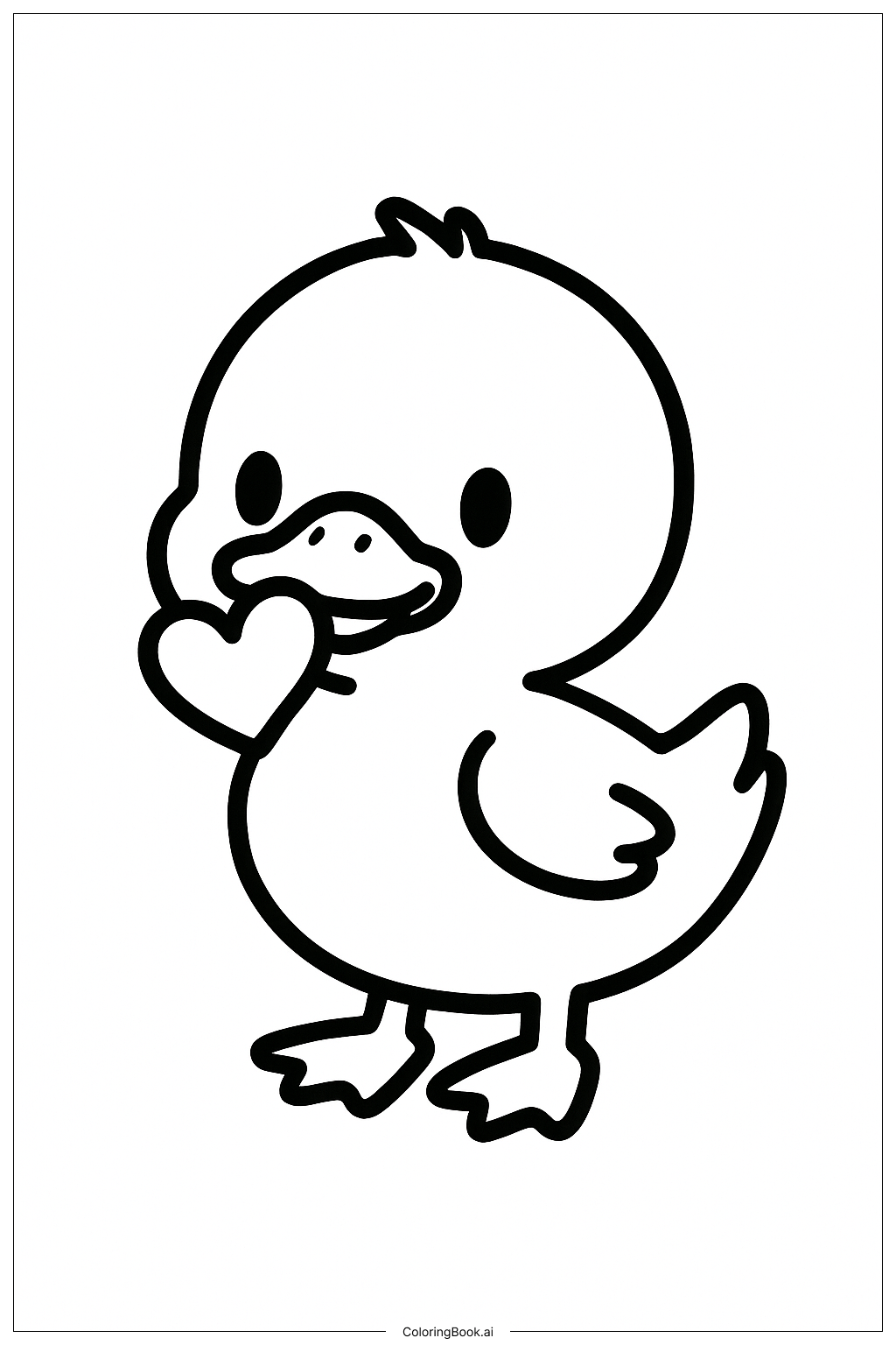  I Love You Baby Duck Coloring Page 