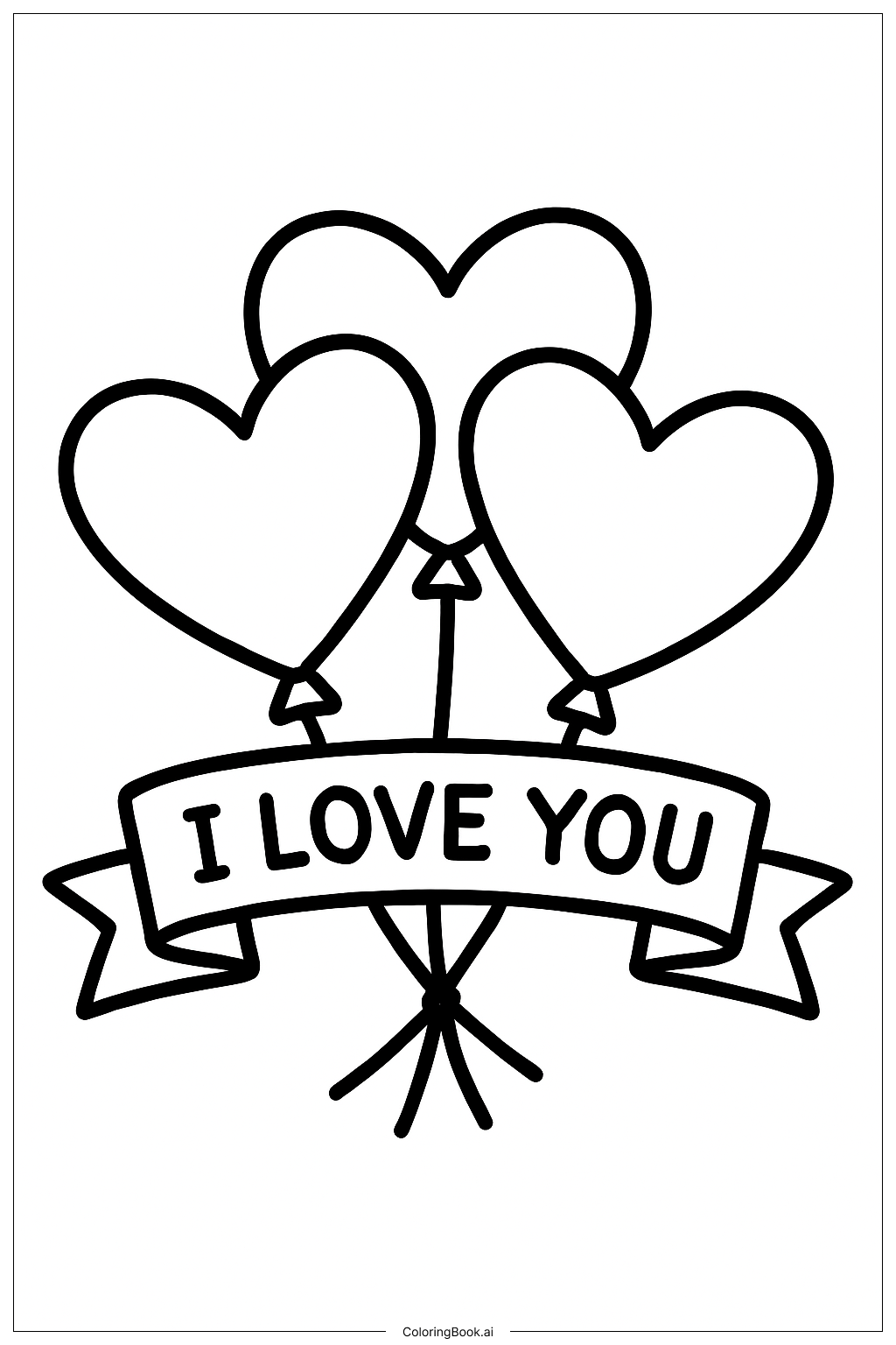 Bouquet de ballons Je t'aime