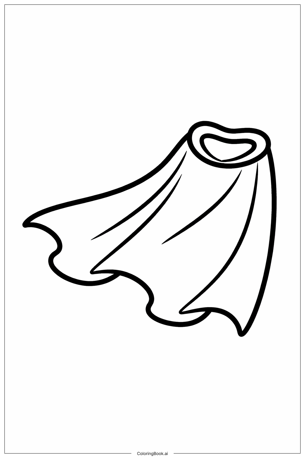  インクレディブルズ ケープのはためきの塗り絵ページ 