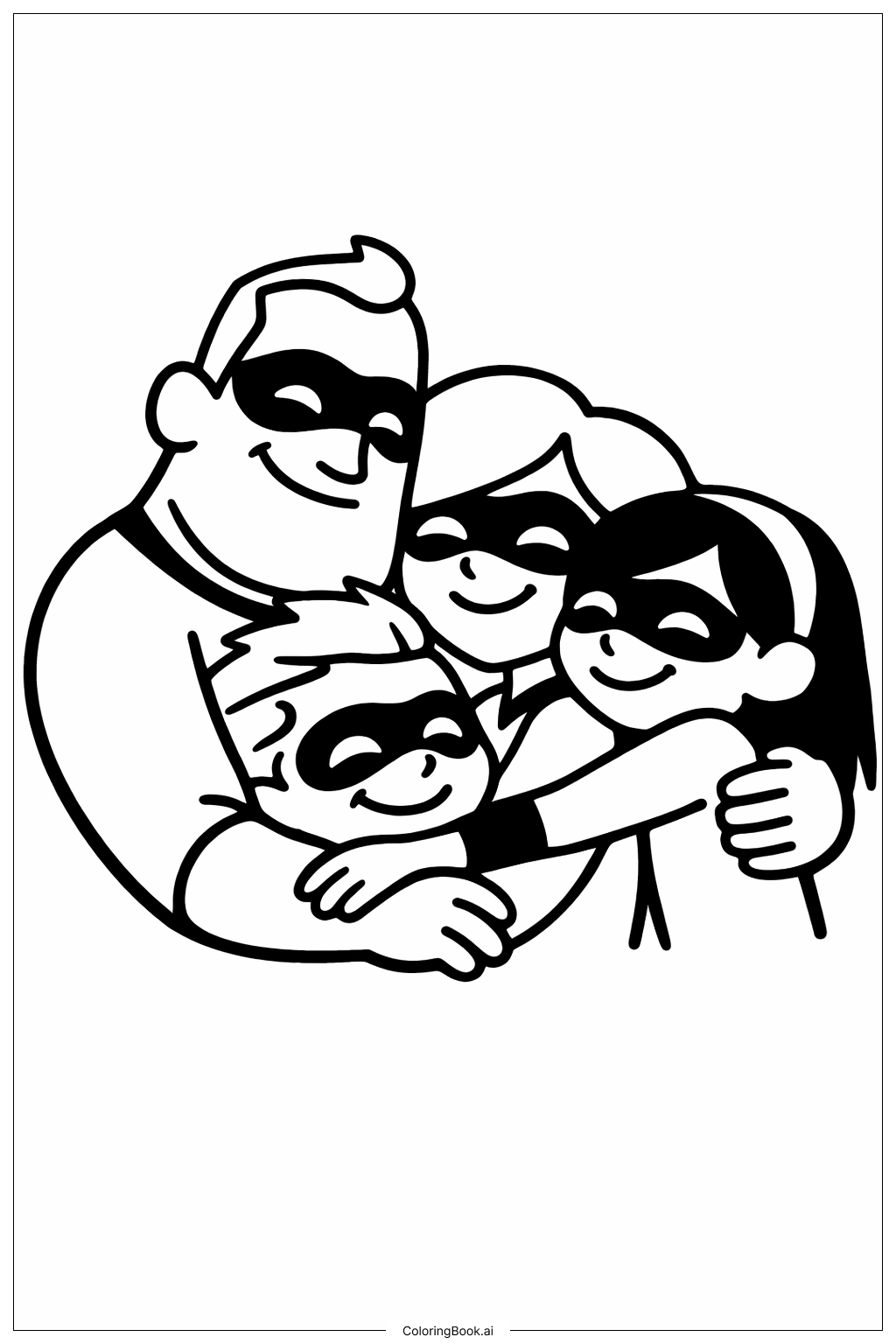  Page de coloriage Câlin Douillet des Indestructibles 