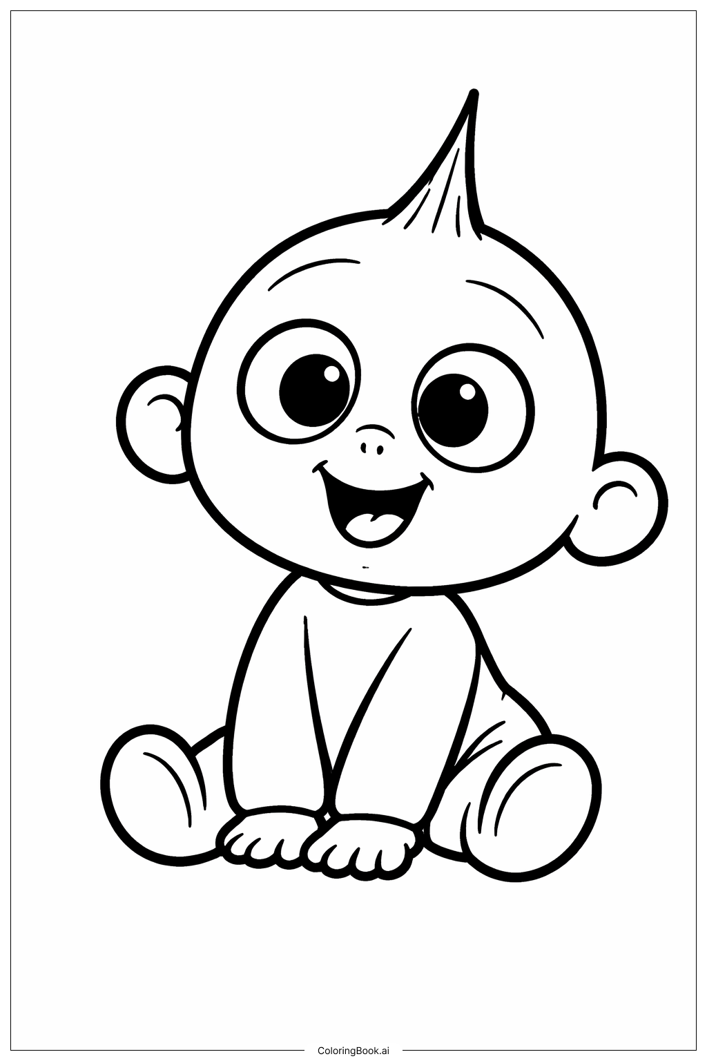  超人特攻隊 Jack-Jack 可愛著色頁 