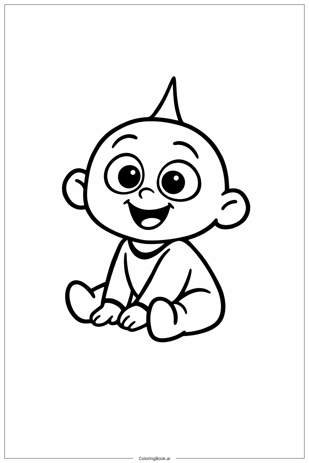  인크레더블 잭잭 미소 색칠공부 페이지 