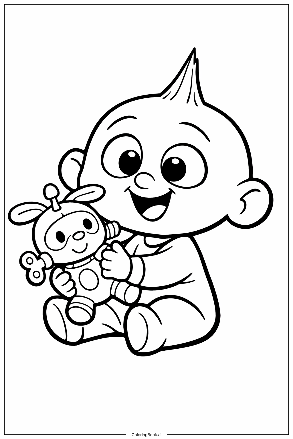  Incredibles Jack-Jack Toy Coloring Page 