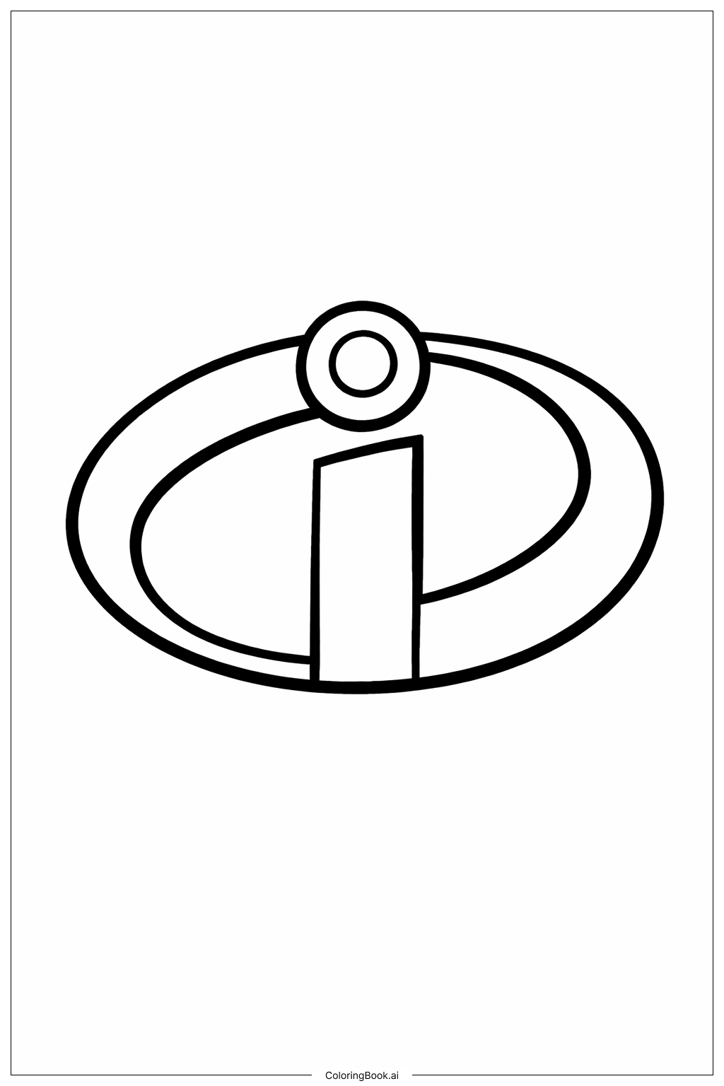  Incredibles Logo Badge Coloring Page 