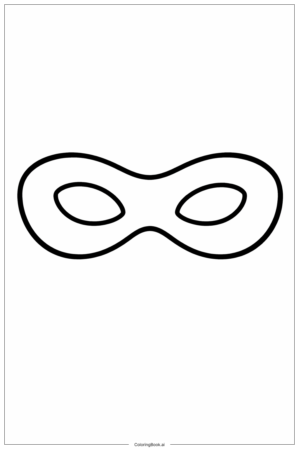  Incredibles Mask Closeup Coloring Page 