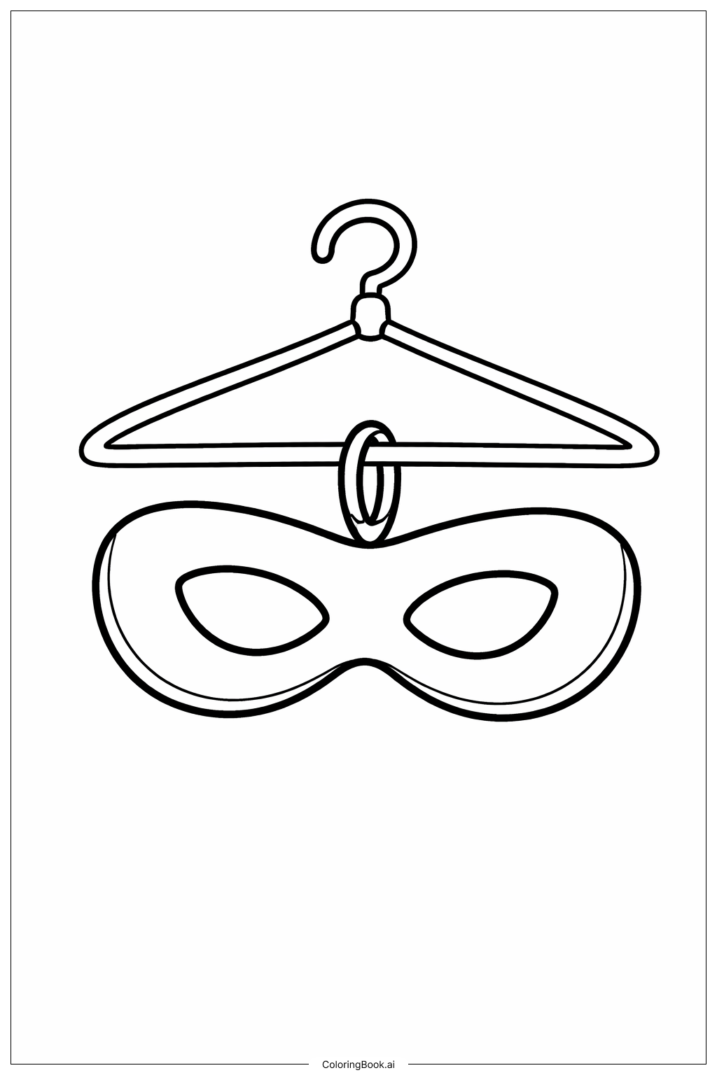  インクレディブルズマスク オン ハンガーの塗り絵ページ 