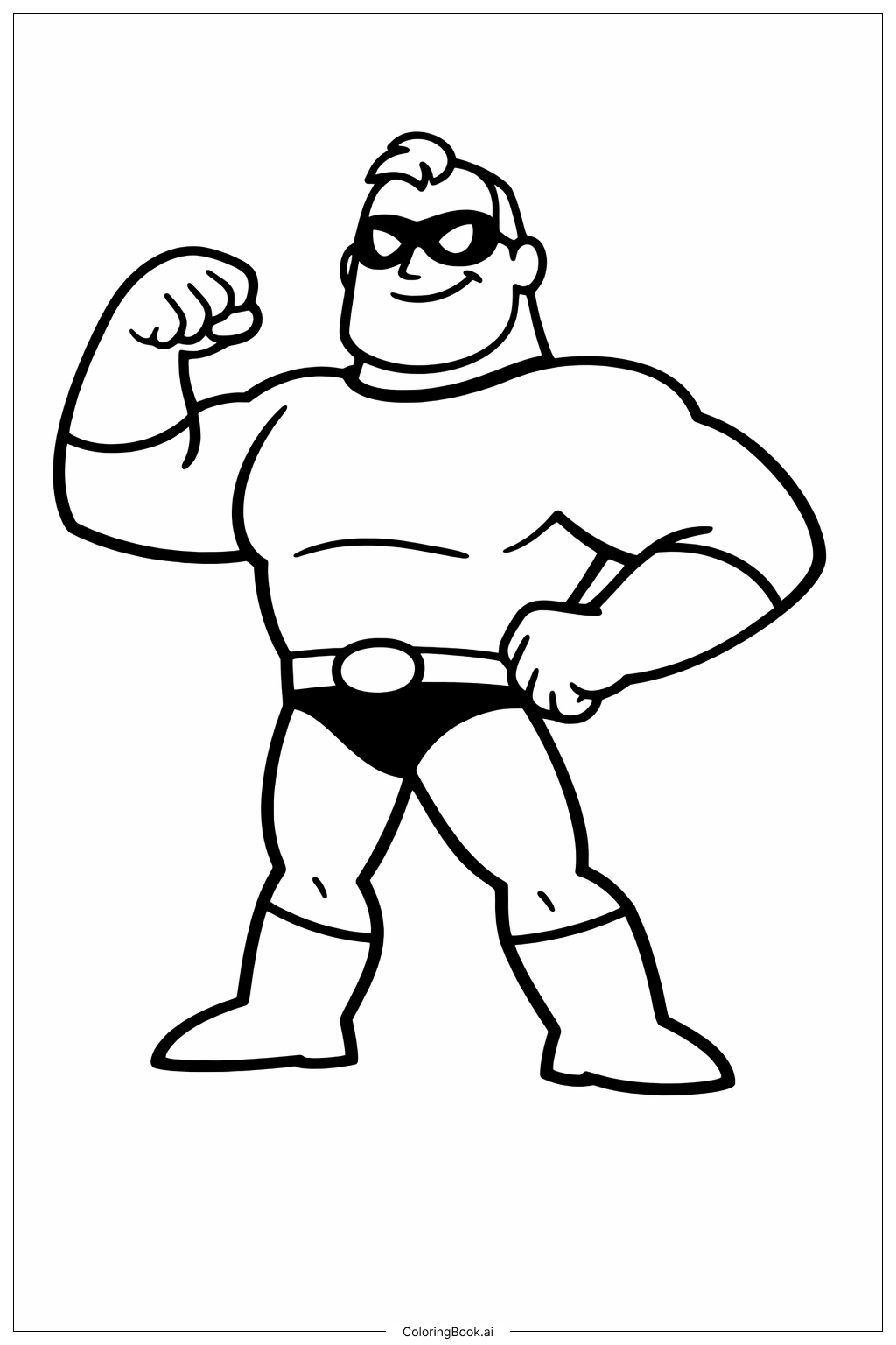  超人強力姿勢著色頁 