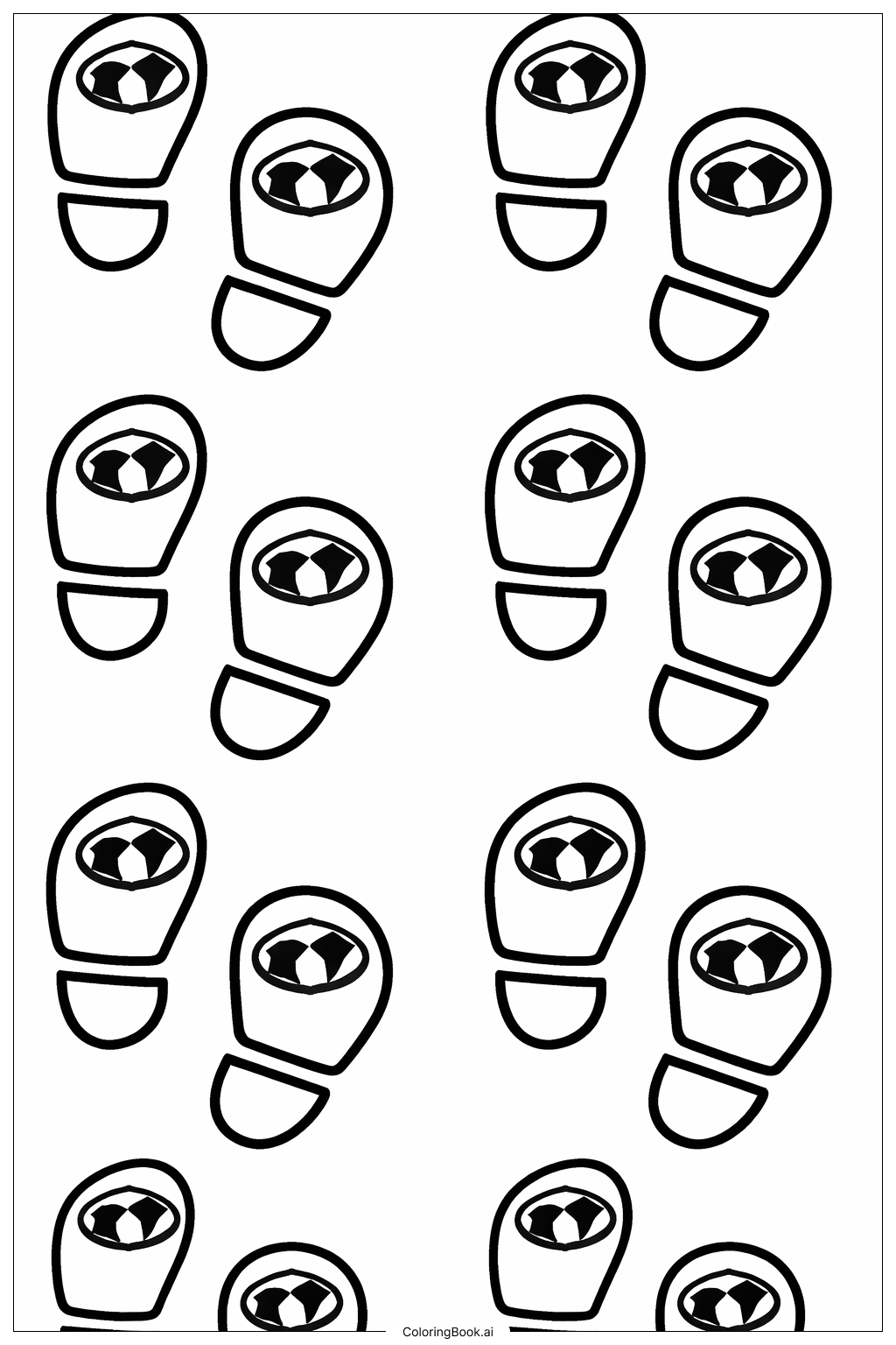  インクレディブルズの小さな足跡の塗り絵ページ 