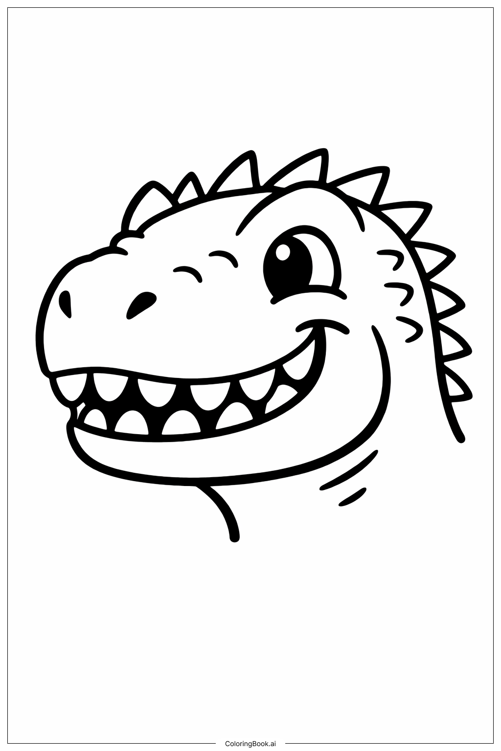  Trang tô màu Indominus Rex Mặt Vui Vẻ 