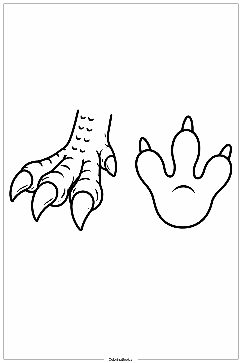  Trang tô màu Dấu chân Indominus Rex 