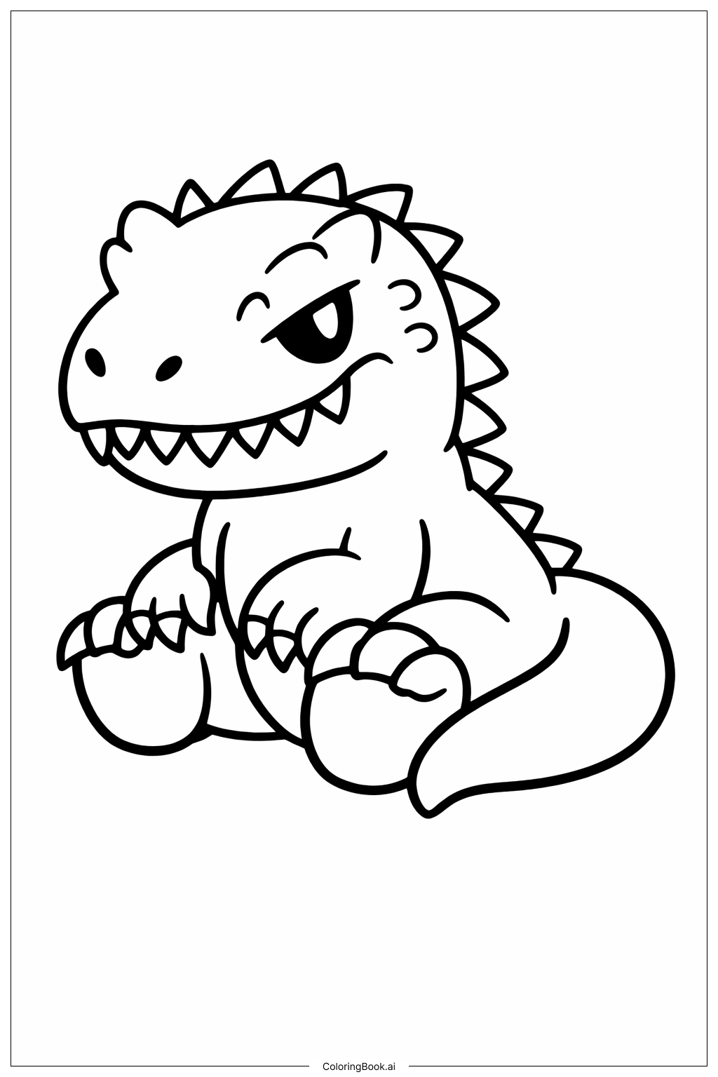  Trang tô màu Indominus Rex Ngồi 