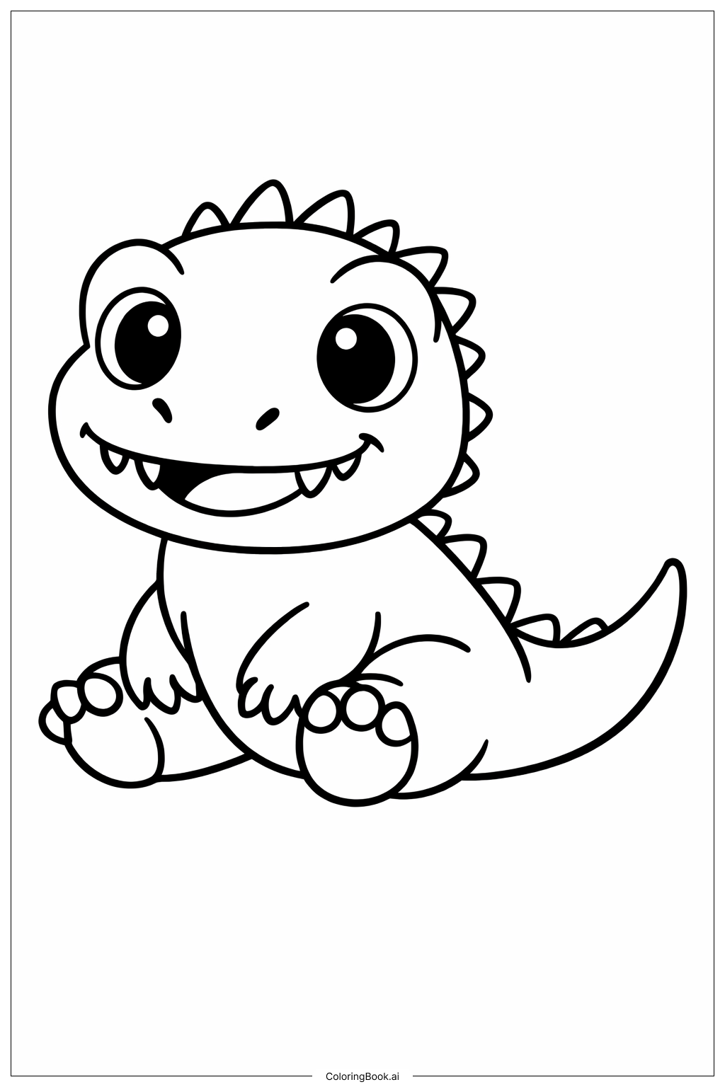  Trang tô màu Indominus Rex Cười 