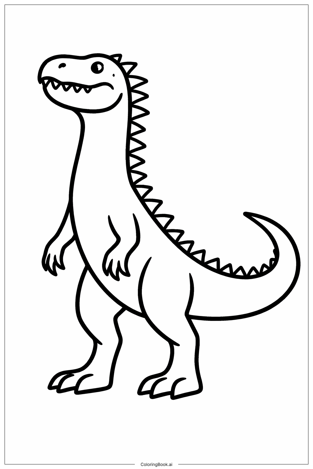  Trang tô màu Indominus Rex Đứng Thẳng 