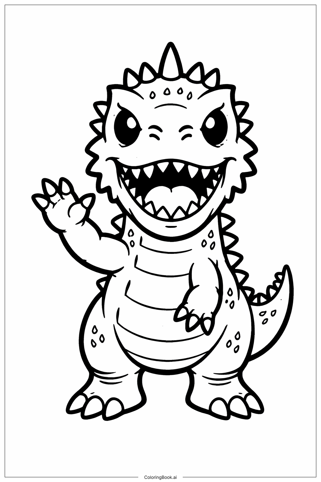  Trang tô màu Indominus Rex Vẫy Tay 