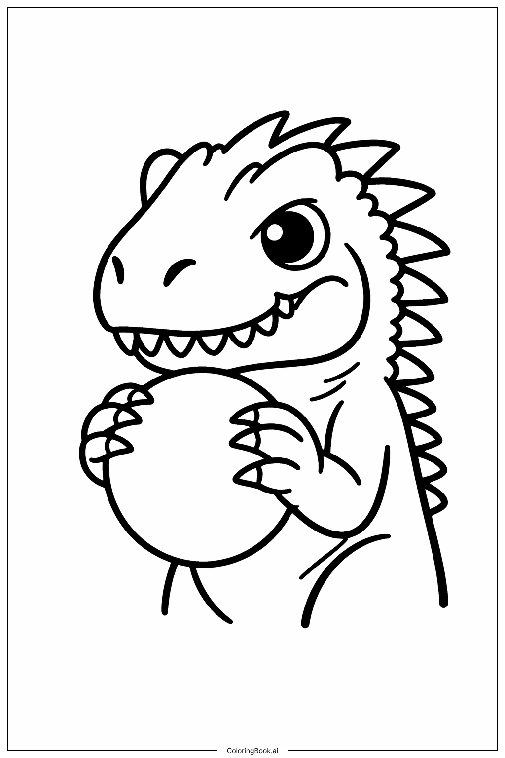  Trang tô màu Indominus Rex Với Quả Bóng 