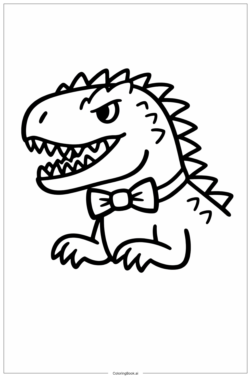  Indominus Rex mit Fliege Ausmalseite 