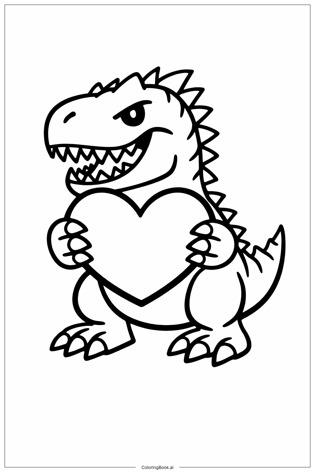  Indominus Rex mit Herz Ausmalseite 