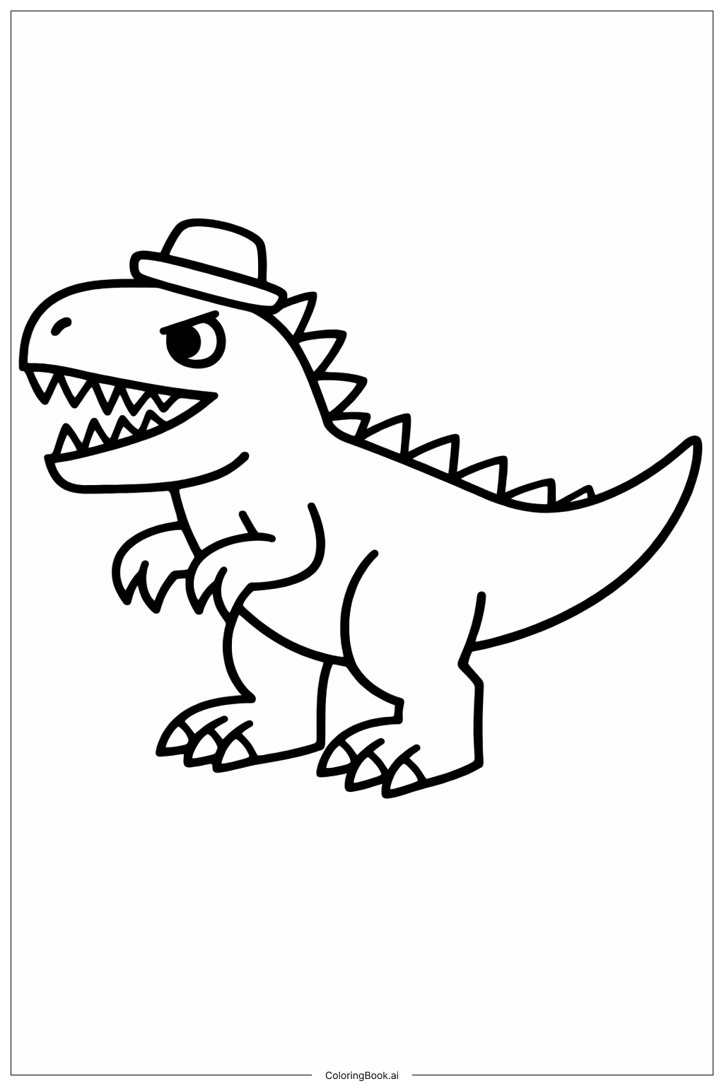  Trang tô màu Indominus Rex Đội Nón Nhỏ 