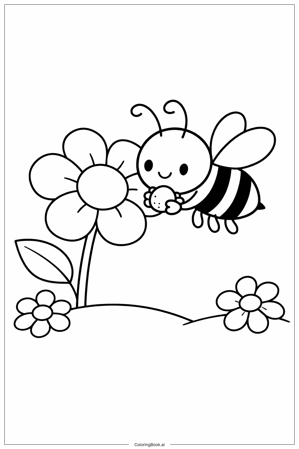  Page de coloriage Insect Collecteur de Pollen 