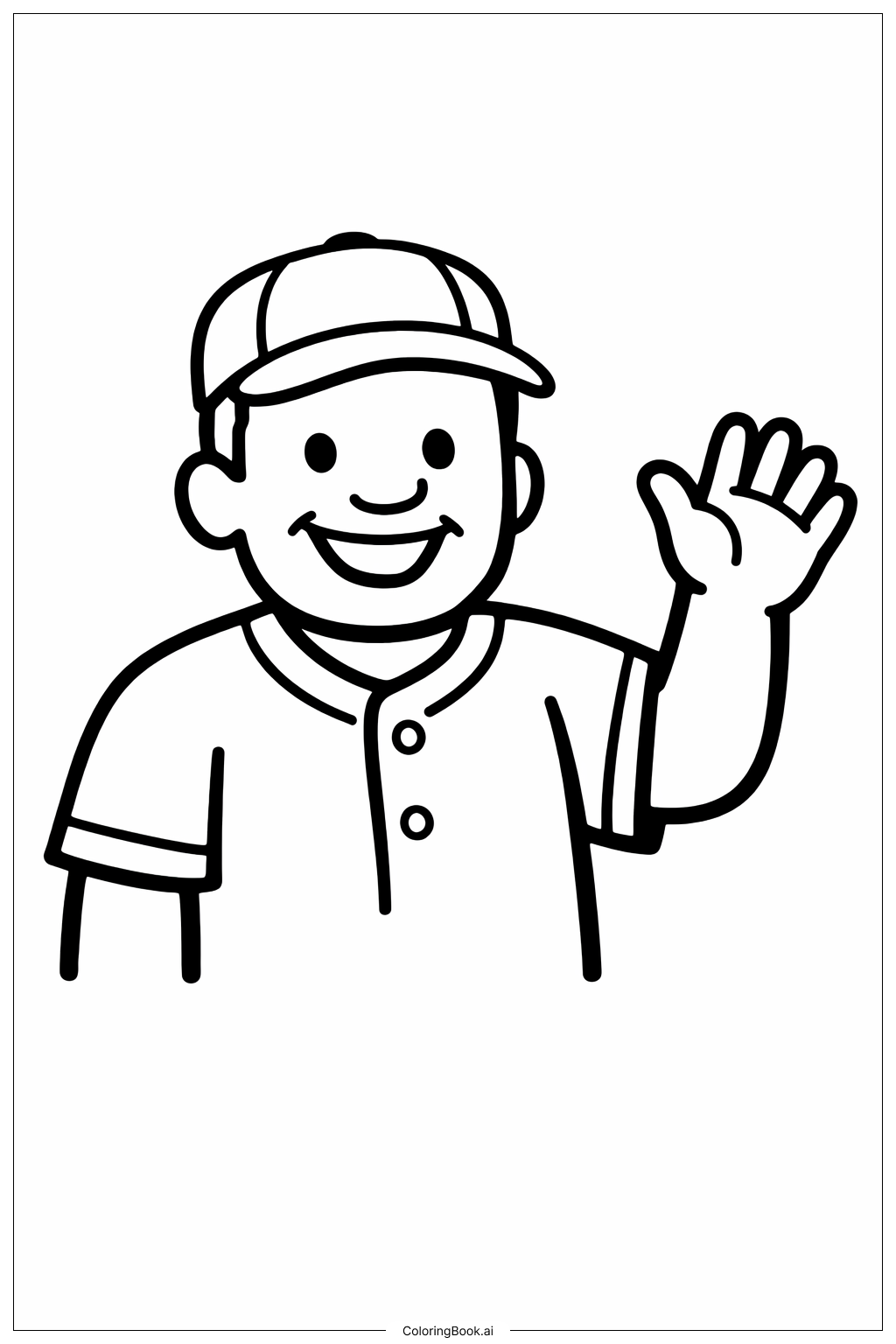 Trang tô màu Cái Vẫy Tay Thân Thiện của Jackie Robinson