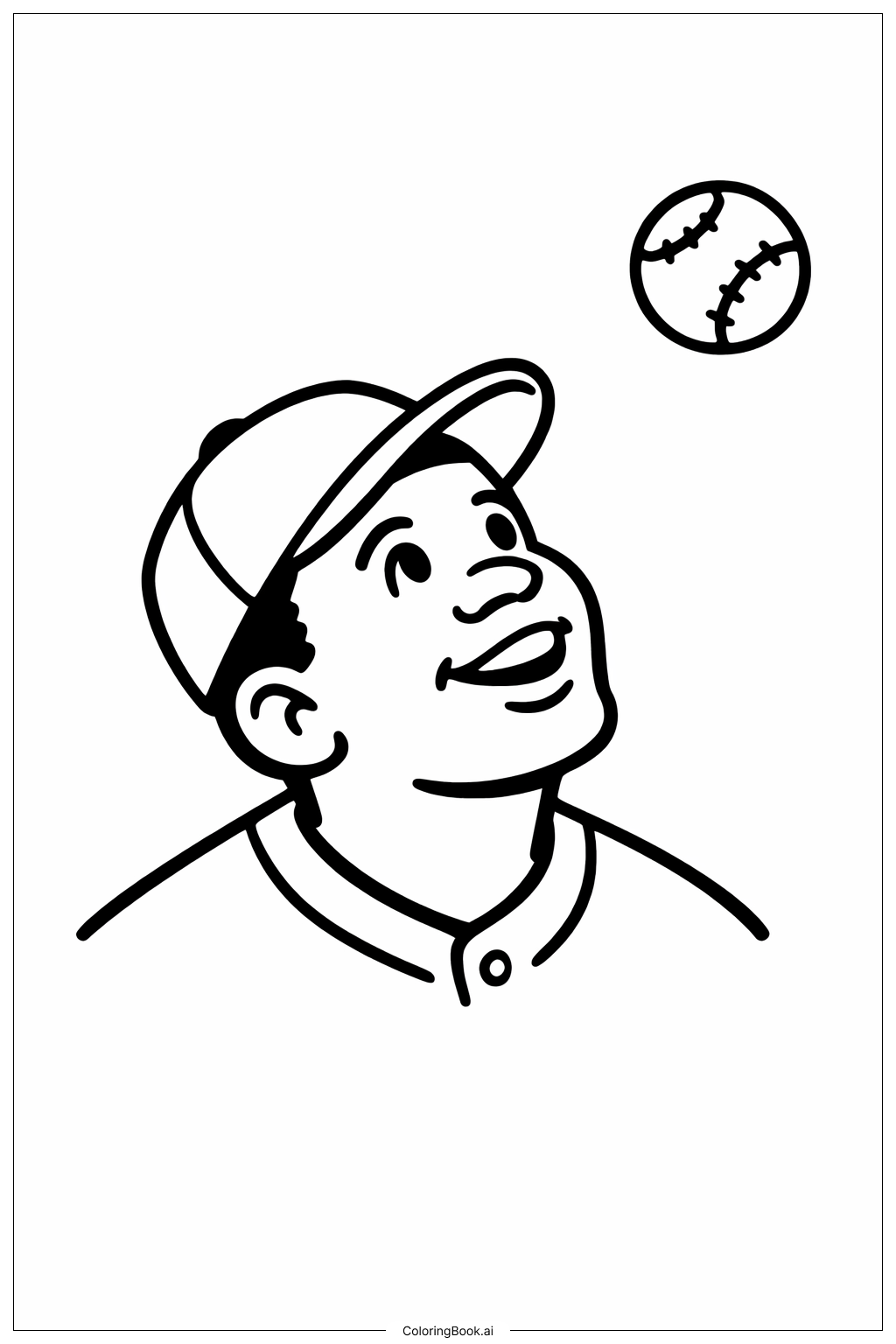 Trang tô màu Jackie Robinson Nhìn Lên