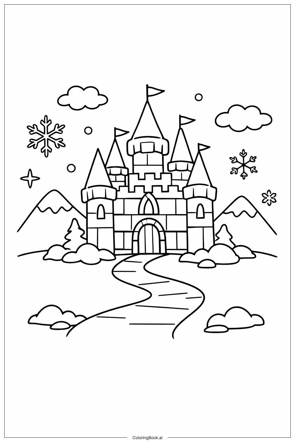 1月の氷の城シンプル