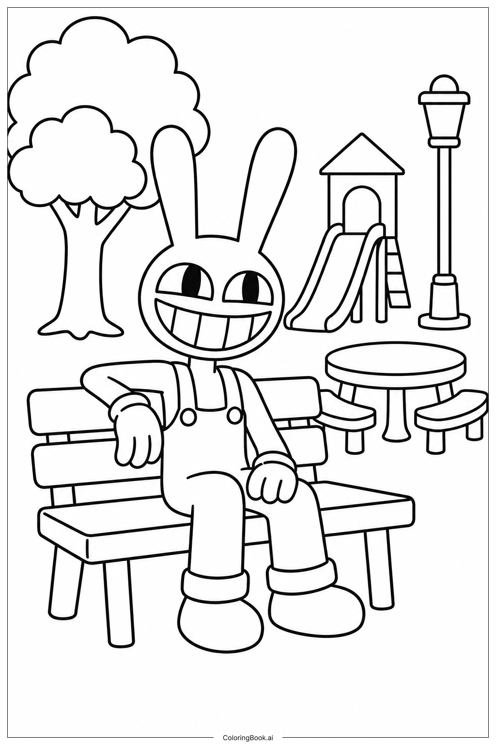  Jax在公園著色頁 