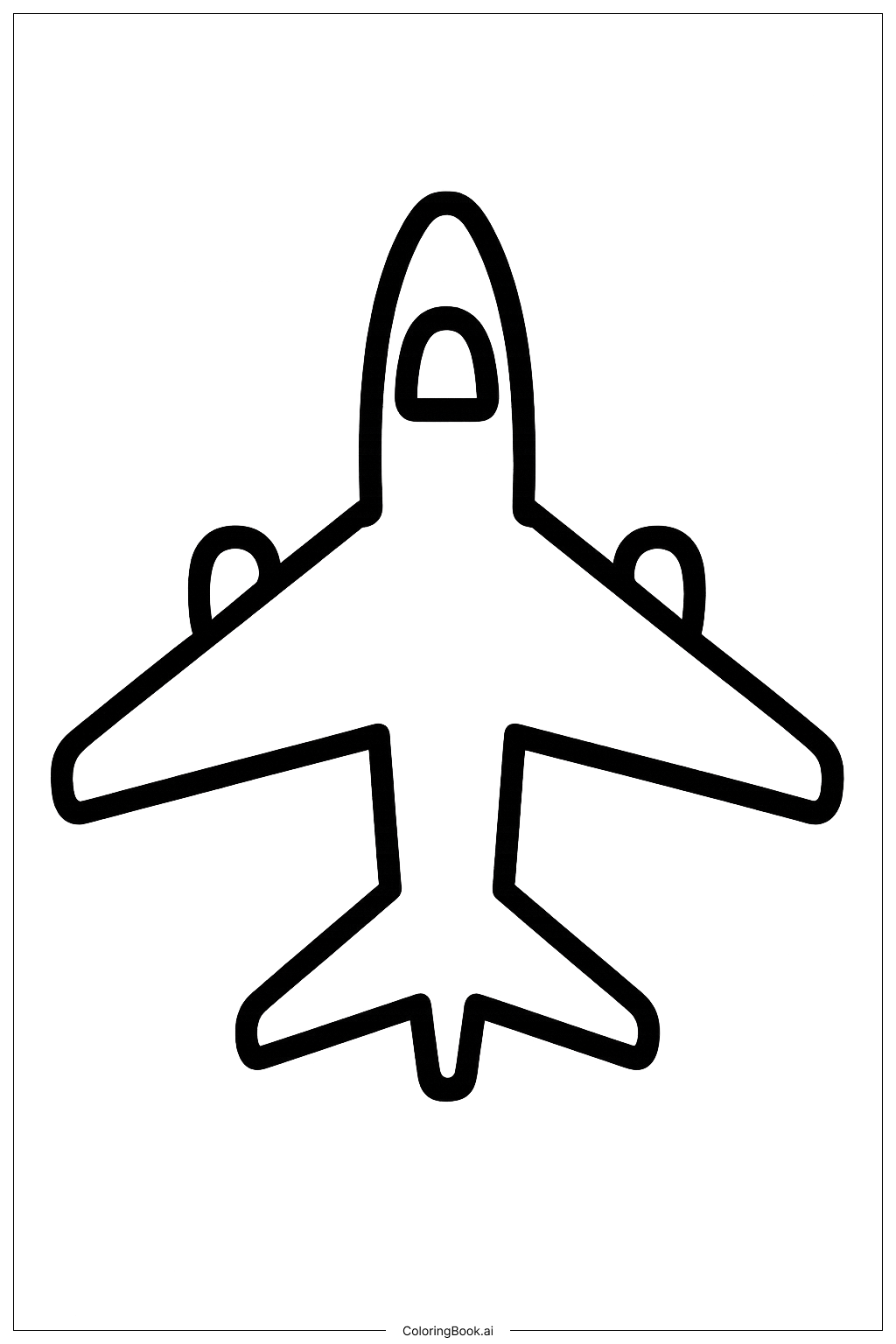  Trang tô màu Máy bay phản lực 