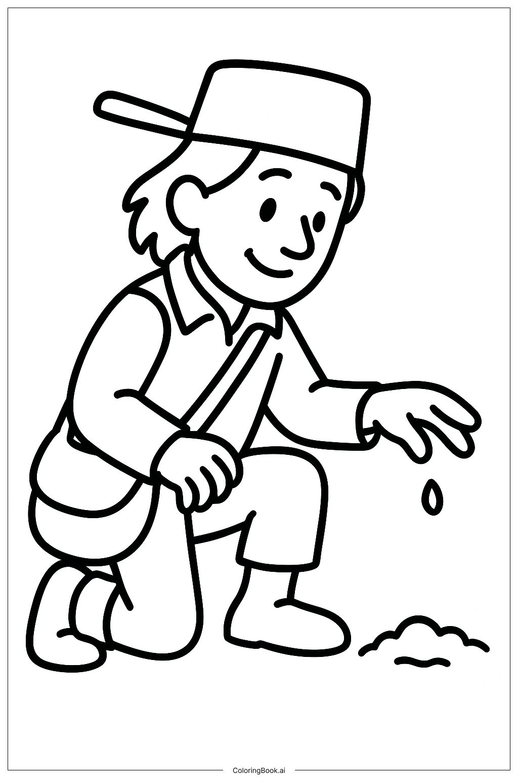  Trang tô màu Johnny Appleseed Bỏ Một Hạt Giống 