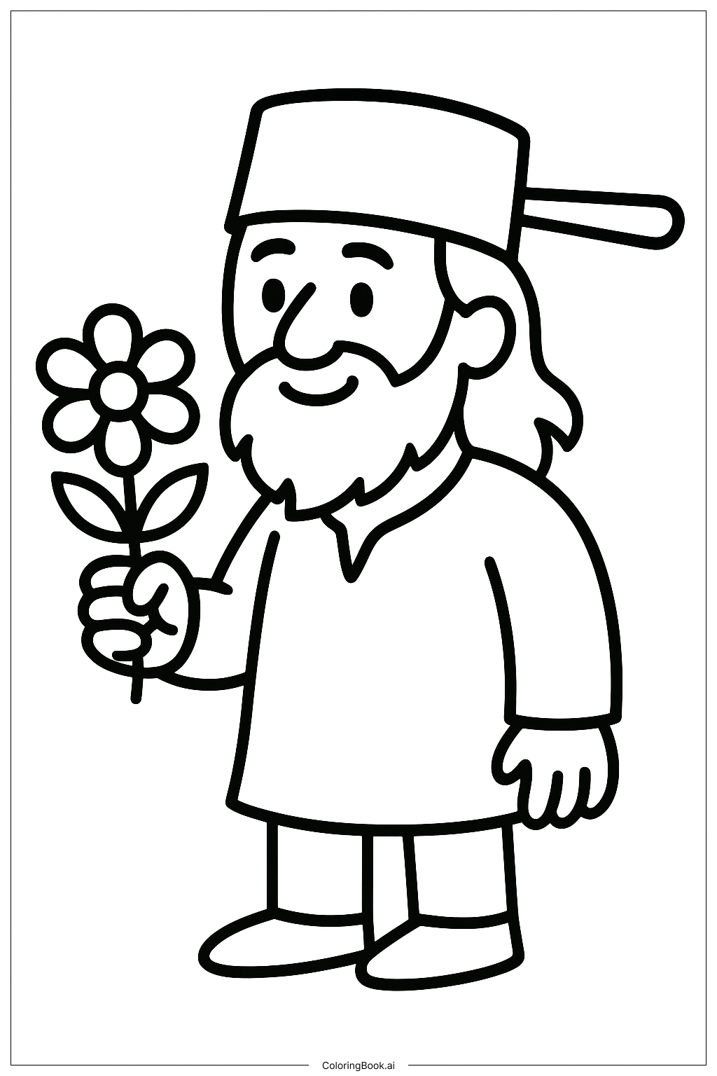  约翰尼·苹果籽填色页 