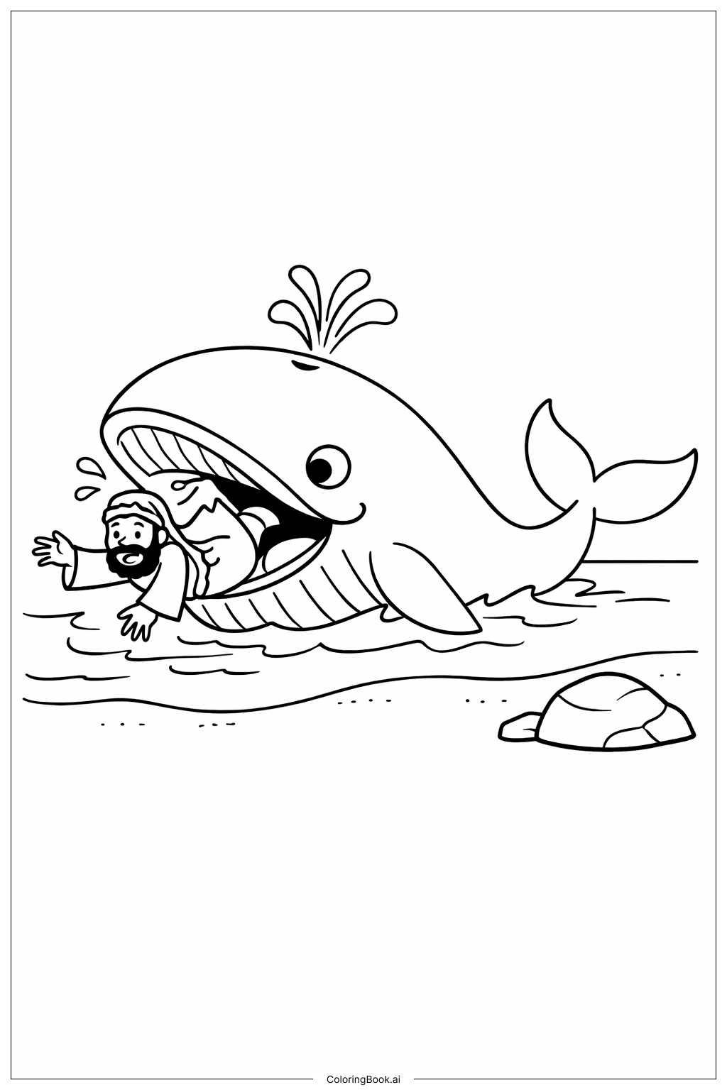 요나와 고래 해안가 근처