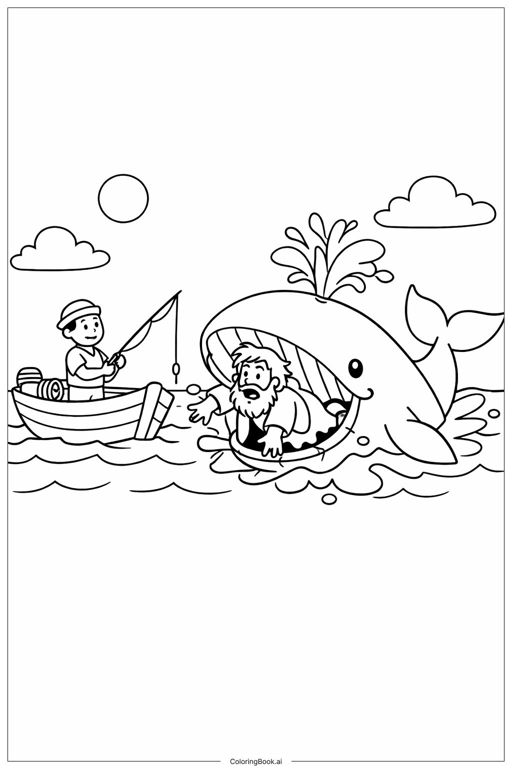 요나와 고래와 지나가는 배