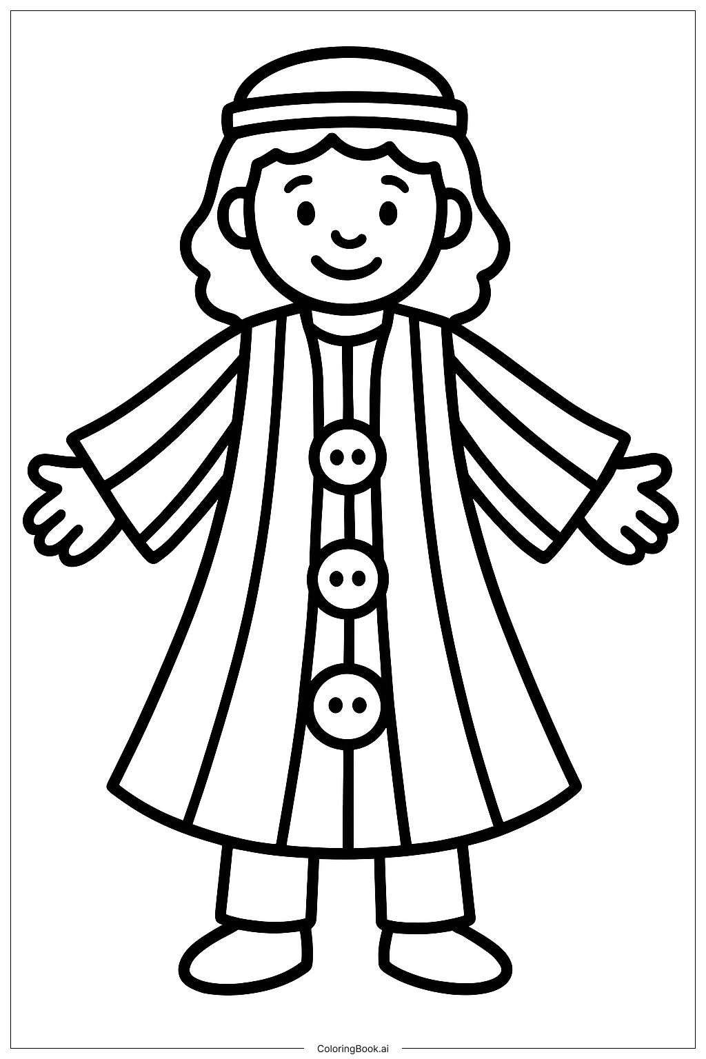  Joseph Coat Of Many Colors Big Buttons Coloring Page 