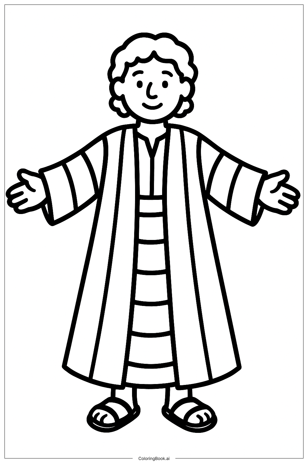  Joseph Coat Of Many Colors Single Stripe Coloring Page 