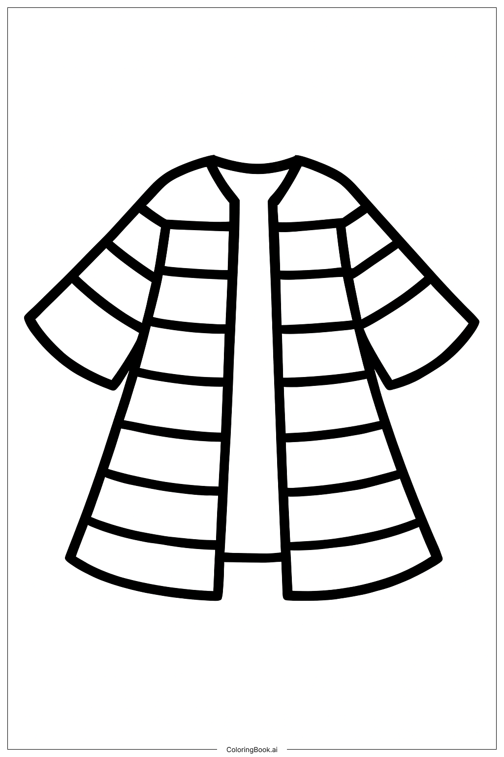 約瑟斑斕長袍寬條紋著色頁