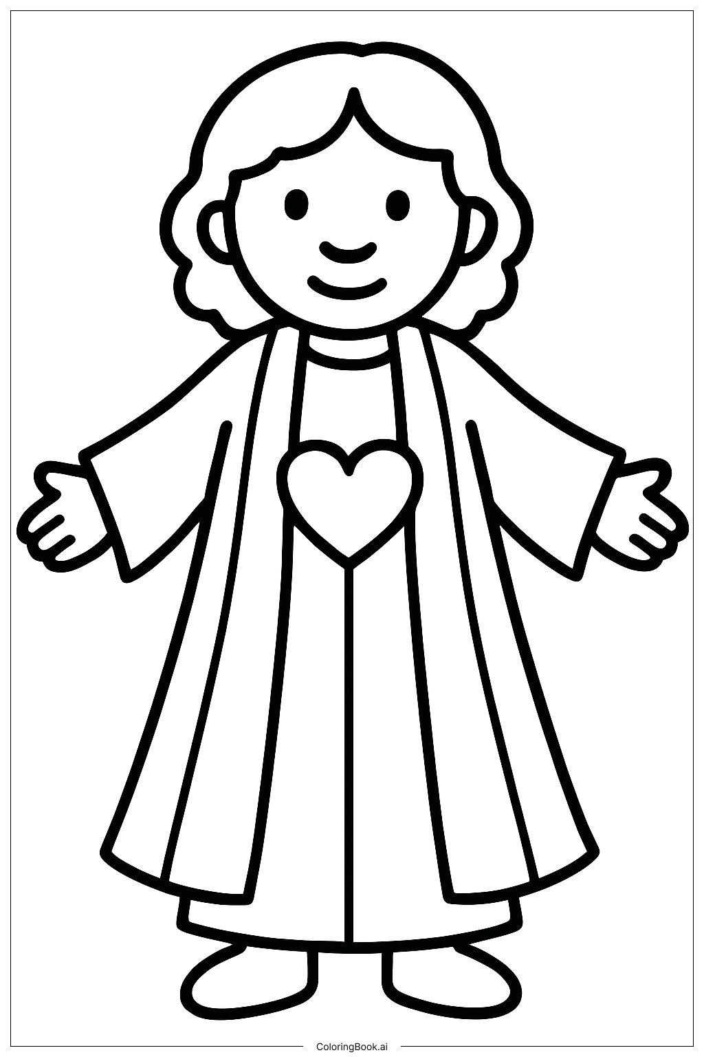 Joseph Coat Of Many Colors With Simple Heart