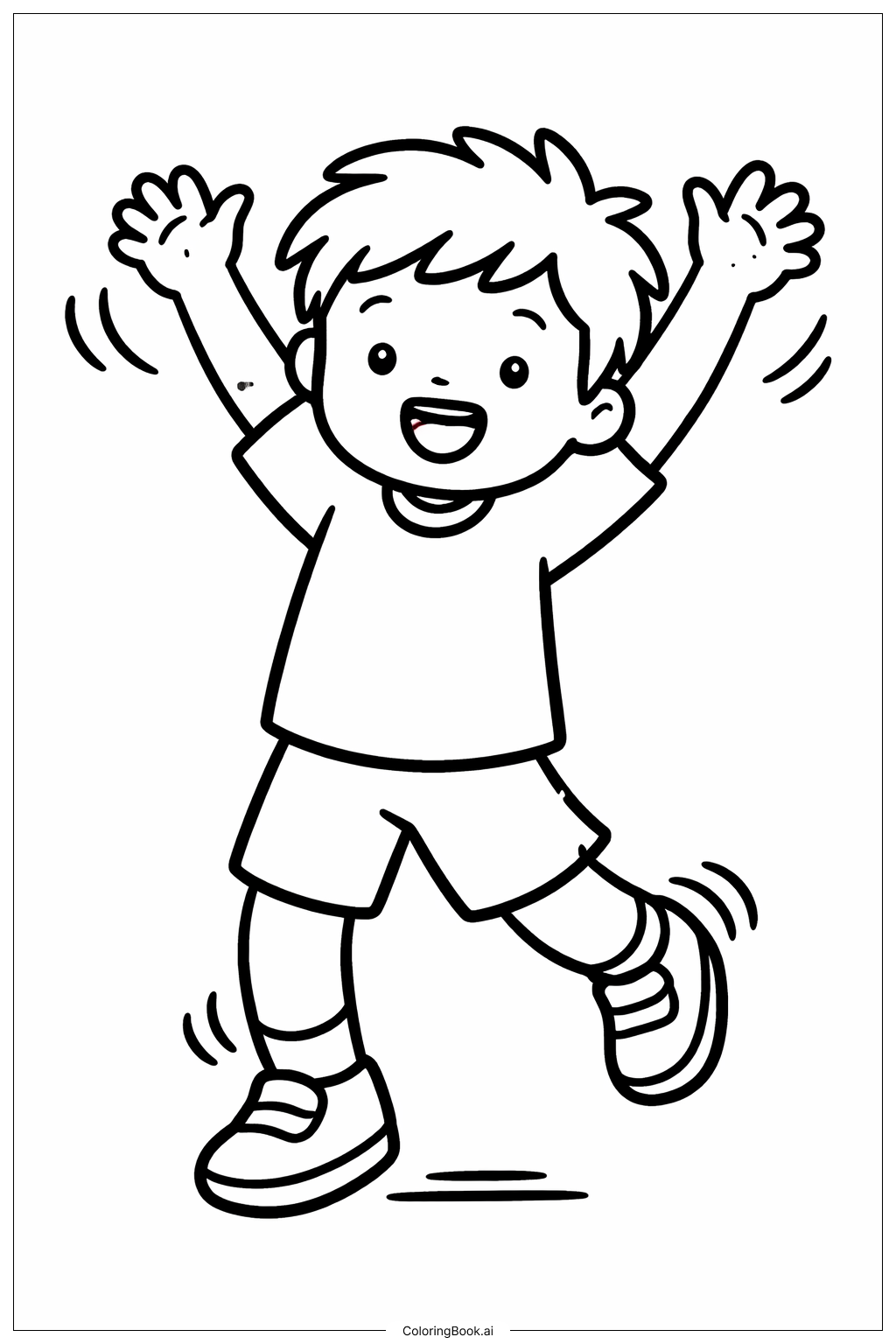  Page de coloriage Enfant dansant joyeusement Mois de l'histoire des Noirs 