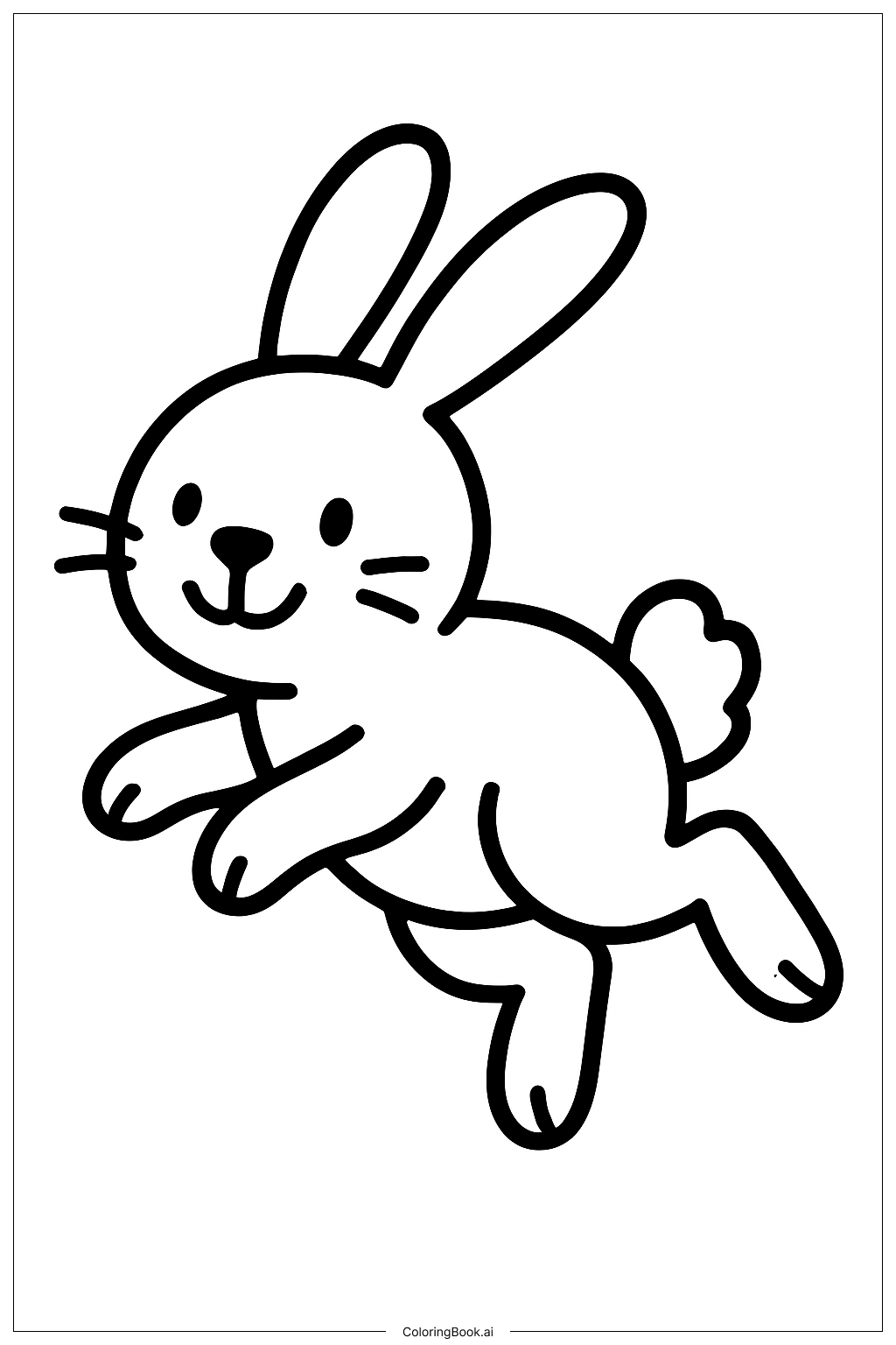  Página para colorear de Conejo Saltarín del Campo 