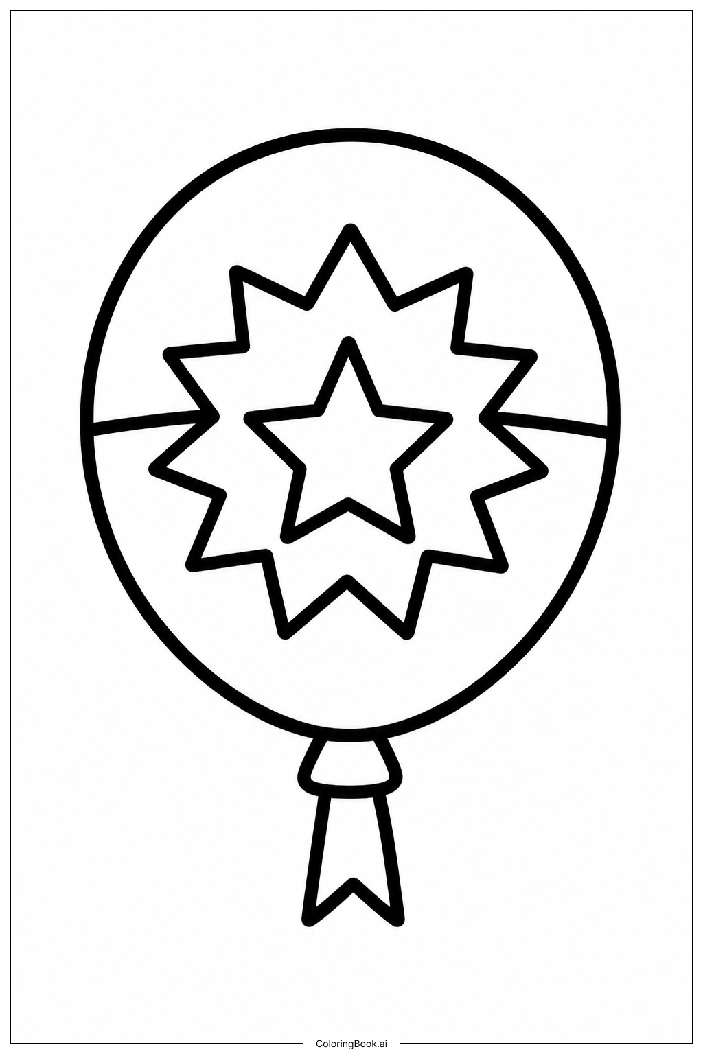 Page de coloriage Ballon de Fête de Juneteenth