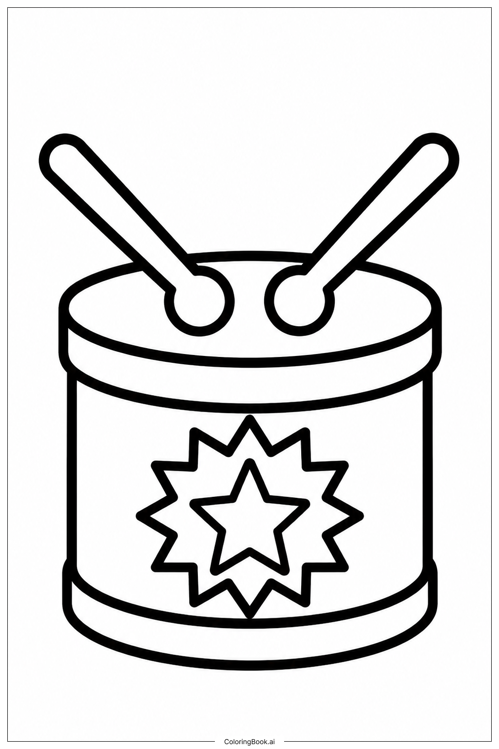 Juneteenth Drum Coloring Page