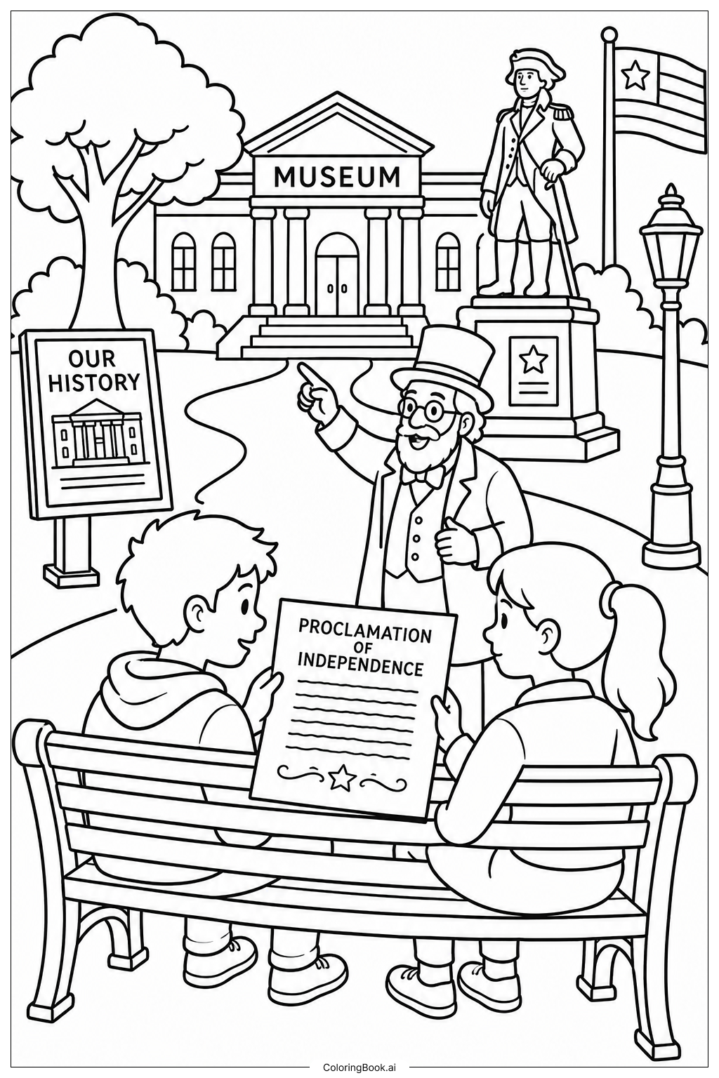Juneteenth Emancipation Reading Coloring Page