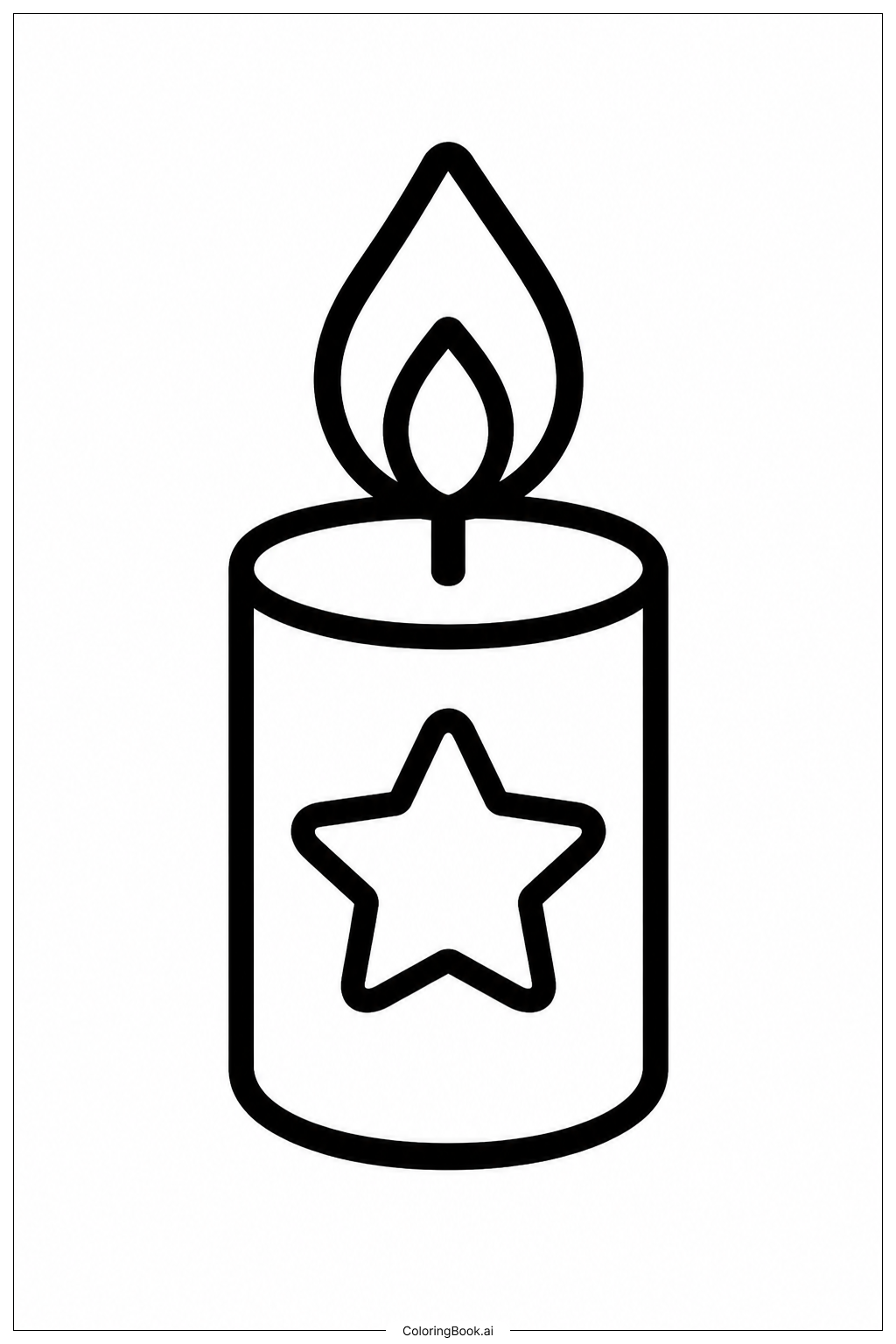 Juneteenth Single Candle Coloring Page