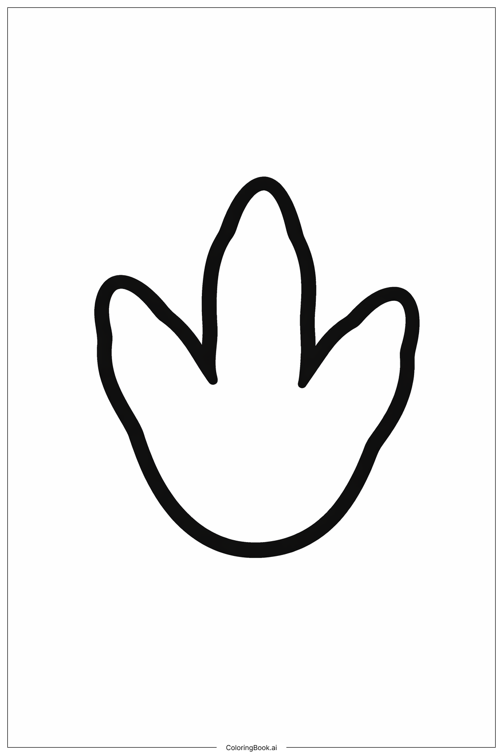  Página para colorear de Huella de Dino del Parque Jurásico 