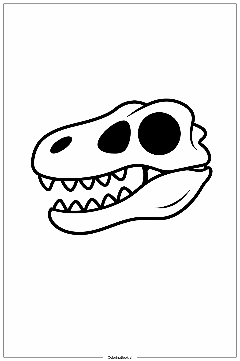  ジュラシック・パーク ダイノスカルの塗り絵ページ 