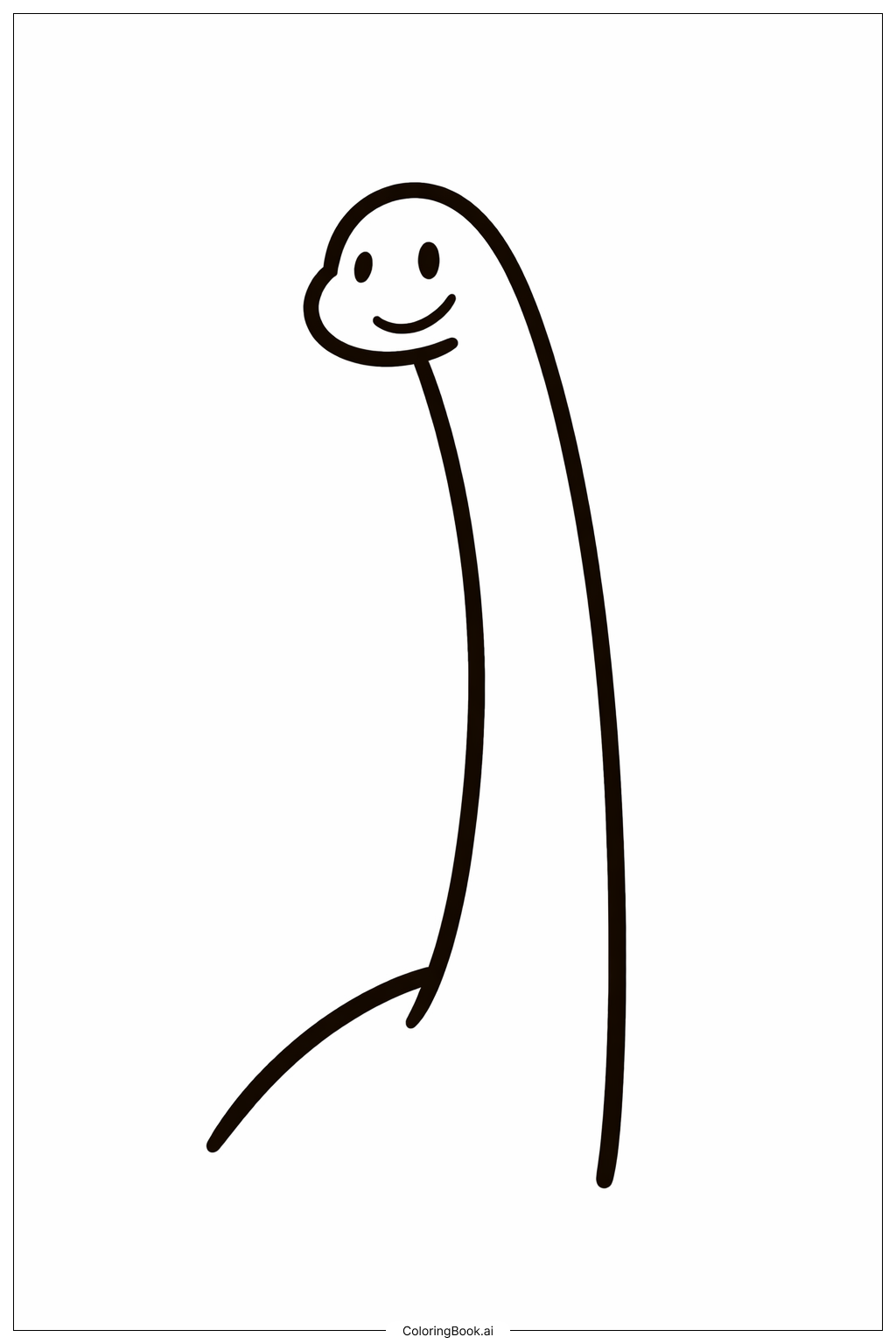  Página para colorear de Jurassic Park Suave Brachiosaurus 