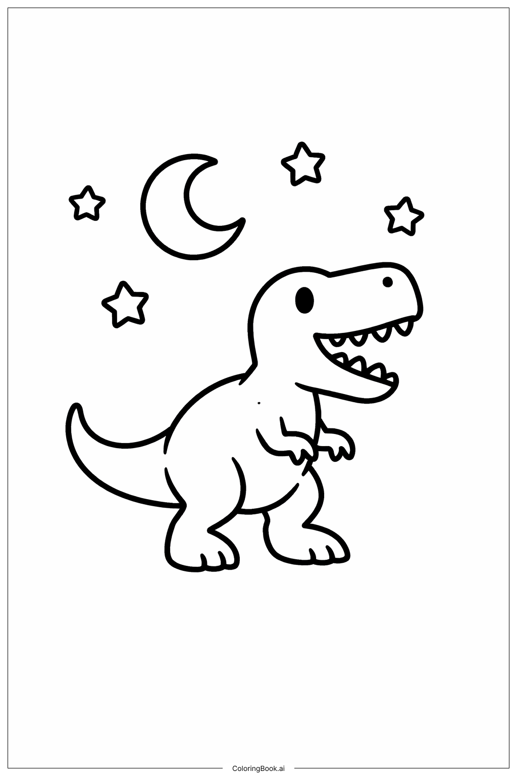 侏羅紀公園夜間守望著色頁